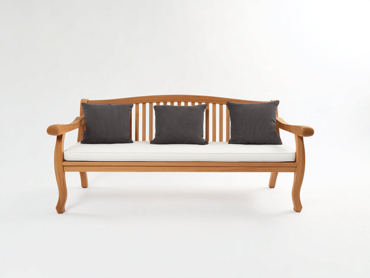 Bancos de jardín de madera maciza 180x65x90 cm - Marrón-Blanco - Diseño clásico para exterior