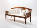 Bancos de jardín de madera maciza 180x65x90 cm - Marrón oscuro-Blanco - Diseño clásico para exterior