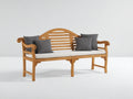Bancos de jardín de madera maciza 180x62x95 cm - Marrón natural - Diseño clásico con asiento acolchado